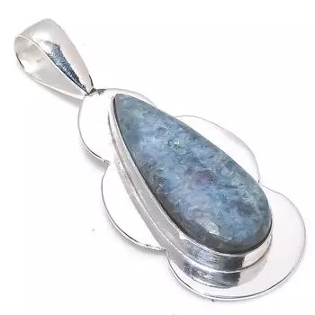 Подвеска из стерлингового серебра 925 пробы с драгоценным камнем RubyFuchsite, 2,25 дюйма, k0q52