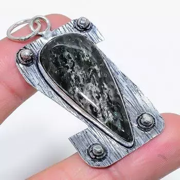 Подвеска из стерлингового серебра 925 пробы с натуральным кварцем лодолитом 2,36 дюйма I9z24