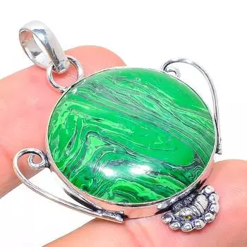 Подвеска из стерлингового серебра 925 пробы с натуральной мозаикой, драгоценный камень ручной работы, 1,93 дюйма, w4u55