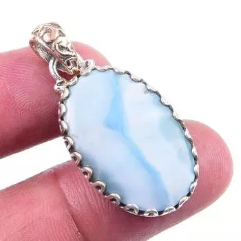 Подвеска из стерлингового серебра 925 пробы с драгоценным камнем Natural Republic Larimar 1,50 W6z27