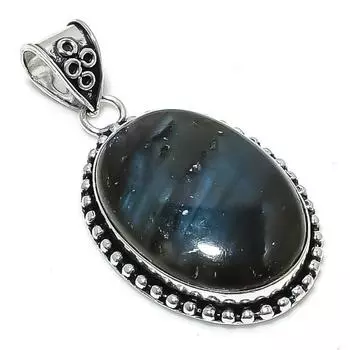 Подвеска из стерлингового серебра 925 пробы с драгоценным камнем лабрадоритом 2,21 дюйма k6N85