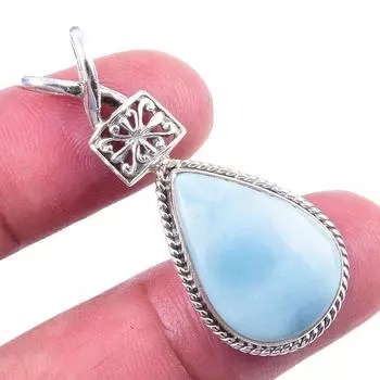 Подвеска из стерлингового серебра 925 пробы с драгоценным камнем Natural Republic Larimar 1,75 j4R03
