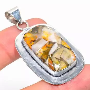 Подвеска из стерлингового серебра 925 пробы с натуральным медным шмелем, 2,21 дюйма, V9s76