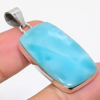 Подвеска из стерлингового серебра 925 пробы с натуральным ларимаром Natural Republic 2 дюйма u2i51