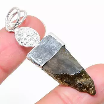 Подвеска из стерлингового серебра 925 пробы с натуральным лабрадоритом, грубый драгоценный камень, 2,17 дюйма e2V25