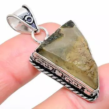 Подвеска из стерлингового серебра 925 пробы с натуральным лабрадоритом, грубый драгоценный камень, 1,77 дюйма, M5t61