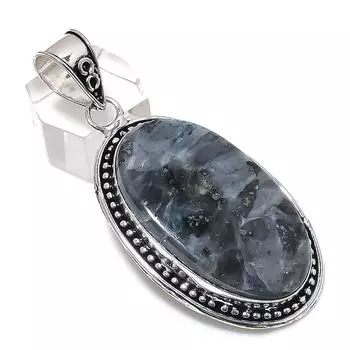 Подвеска из стерлингового серебра 925 пробы с драгоценным камнем мерлинитом 2,60 дюйма l9I30