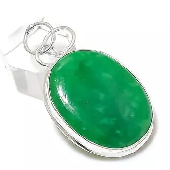 Подвеска из стерлингового серебра 925 пробы с натуральным изумрудом, ручная работа, 1,97 дюйма, a7C78