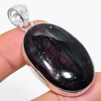 Подвеска из стерлингового серебра 925 пробы с натуральным лабрадоритом ручной работы 2,13 дюйма R4R97