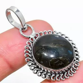 Подвеска из стерлингового серебра 925 пробы с натуральным лабрадоритом ручной работы 1,65 дюйма g7e44
