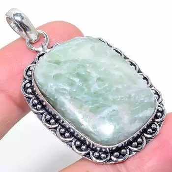 Подвеска из стерлингового серебра 925 пробы с натуральным оранжевым серфанитом 2,05 дюйма u2v14