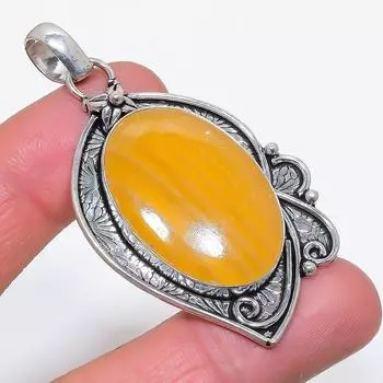 Подвеска из стерлингового серебра 925 пробы с натуральным септериановым нудалем 2,48 дюйма Q1F90