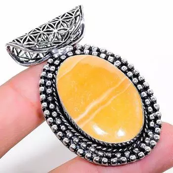 Подвеска из стерлингового серебра 925 пробы с натуральным септериановым нудалем 2,17 дюйма F1Z02