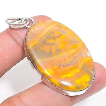 Подвеска из стерлингового серебра 925 пробы «Шмель Яшма» 2,21 дюйма t7g19