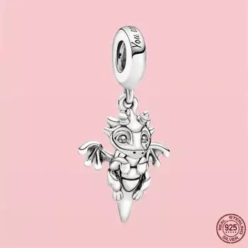 Подвеска из стерлингового серебра 925 пробы Вы - волшебный дракон с подвесками, браслет из бисера, воротник, ювелирные украшения