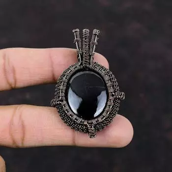 Подвеска из сугилита, медная проволочная обертка, подвеска из драгоценного камня ручной работы, ювелирные изделия из сугилита, проволочная обертка, лучший подарок для мамы, дизайнерская подвеска