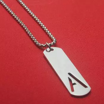 Подвеска из титановой стали с английскими буквами, нержавеющая сталь, унисекс, универсальные модные аксессуары, парные ювелирные изделия, ожерелье pendant without chain