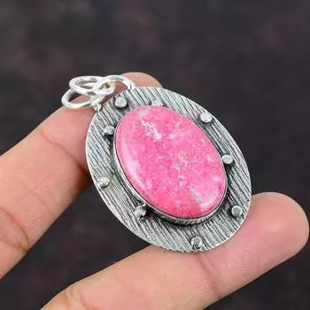 Подвеска из тулита, ювелирные изделия ручной работы, подвеска из стерлингового серебра 925 пробы, подвеска из высококачественного драгоценного камня, ювелирное изделие из тулита, подарок для друга, эффектная подвеска