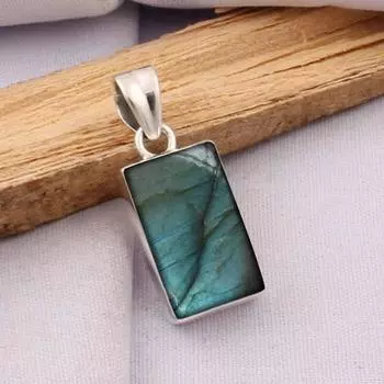 Подвеска из твердого серебра 925 пробы, свадебный подарок, подарок на годовщину, подвеска из лабрадорита, подвеска унисекс, ожерелье с подвеской, твердая подвеска