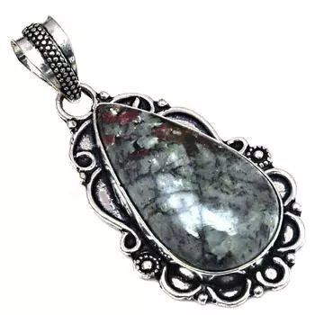Подвеска Эвдиалит Яшма Драгоценный Камень Подарок Для Нее Серебряные Украшения 2