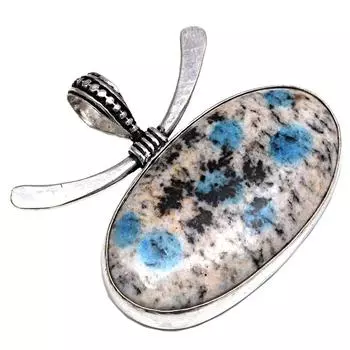 Подвеска K2 Jasper Gemstone Подарок для нее Серебряные украшения 1.75