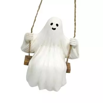 Подвеска-качалка с изображением призрака заднего вида, украшение для автомобиля, симпатичный декор для автомобиля, зеркала заднего вида, подвеска-качалка с изображением призрака из смолы United States