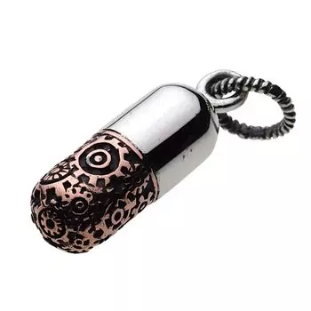 Подвеска-капсула в стиле стимпанк, серебро p0734 [Cenote] [925 Accessories]