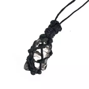 Подвеска Karelian Heritage Elite Shungite, минималистичный черный кристалл, ювелирное изделие, защитный щит, ожерелье, грубый чакровый лечебный кристалл, рейки-шунгит