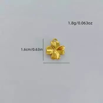 Подвеска-клевер с четырьмя лепестками из сплава и подвеска-иероглиф Фу, ожерелье и браслет, набор для DIY