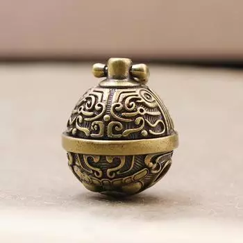 Подвеска-колокольчик из латуни, брелок в китайском стиле, ожерелье с колокольчиком в виде животного, ювелирные изделия ручной работы, винтажные брелки, ювелирные аксессуары B