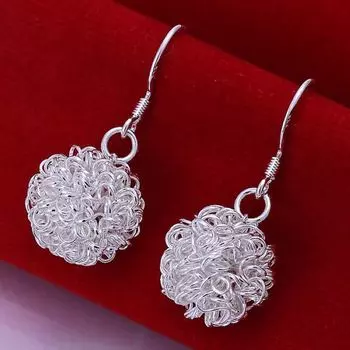 Подвеска-крючок для женщин и девочек, красивые милые модные серебряные свадебные серьги-подвески, ювелирные изделия