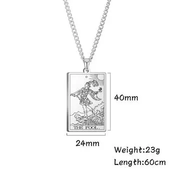 Подвеска-кулон из титановой стали марки Taro для мужчин и женщин, 22 модных и простых ювелирных аксессуара квадратной формы