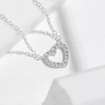 Подвеска Love на ключицу, цепочка, минималистская корейская версия, INS, высококачественный дизайн, ожерелье в форме сердца