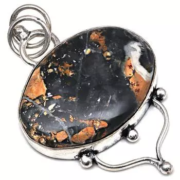 Подвеска Малинга Джаспер Драгоценный Камень Подарок Для Нее Серебряные Украшения 2