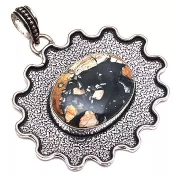 Подвеска Malinga Jasper Gemstone Подарок на День Матери Серебряное Украшение 2.25