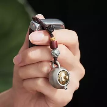 Подвеска Милый чайник Брелок Персональный Мобильный Телефон Цепи Уникальный Автомобильный Брелок Украшения серебряный