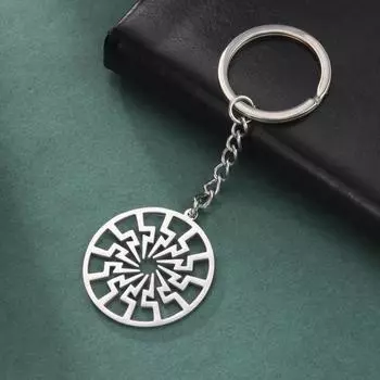 Подвеска-молния из титановой стали и брелок с полым обрамлением