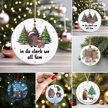 Подвеска Moo Deng Baby Pesto и украшение Moo Deng 2D акриловое мультяшное карликовое украшение в виде бегемота-пигмея, подарок на память для друзей семьи A