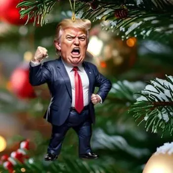 Подвеска Muscle Trump Cartoon 2D Flat Acrylic Ornament Funny Trump Hanging Decoration B