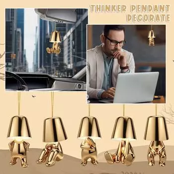 Подвеска «Мыслитель» Домашний декор Работа Жизнь Мыслитель Персонаж Подвеска с абажуром One Size