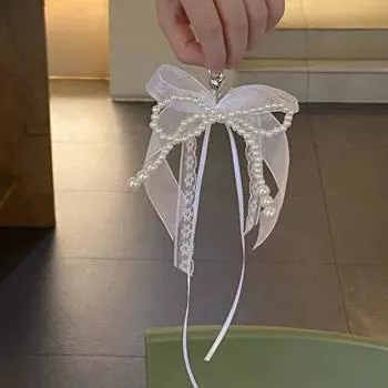 Подвеска на цепочку для телефона, сумка, кулон для рюкзака, кошелька, стильный брелок с бантом и лентой для женщин A1