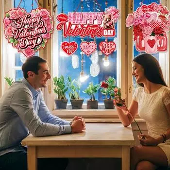 Подвеска на День святого Валентина, мультяшный дверной подвесной орнамент, романтический праздничный дверной знак для украшения дома, вечеринки C