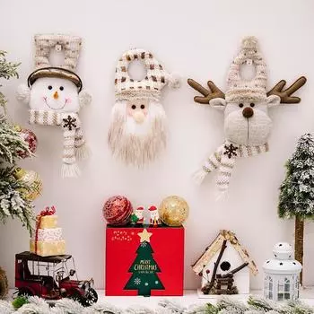 Подвеска на дверь Креативный снеговик Лось Подвеска на дверь Европейская кукла Санта Клаус Праздничная подвеска