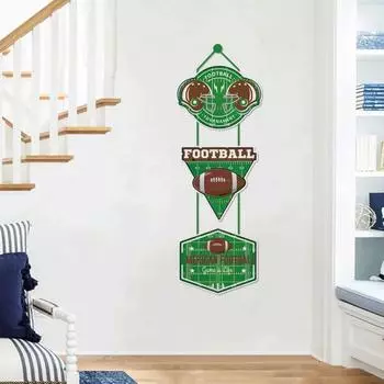Подвеска на дверь в стиле регби, креативная форма, яркий цвет, складная многоразовая подвесная табличка для американского футбола, декор C