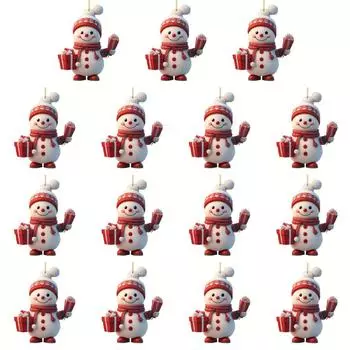 Подвеска на елку в виде снеговика Мини-подвесные украшения для вечеринок (Стиль Б)