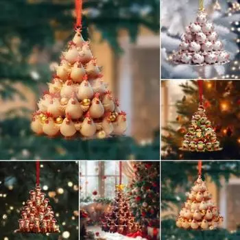 Подвеска на елку в виде животного, акриловая, сложенная, с изображением животных, украшение на елку, мультяшные животные, украшение Cock