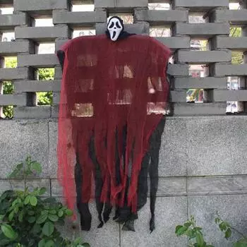 Подвеска на Хэллоуин, реалистичное подвесное украшение с черепом и призраком, создающее жуткую атмосферу для вечеринок, мероприятий чёрный