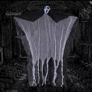 Подвеска на Хэллоуин, реалистичное подвесное украшение с черепом и призраком, создающее жуткую атмосферу для вечеринок, мероприятий чёрный