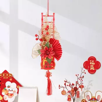 Подвеска на Китайский год для декора двери в честь праздника Весны, подвесной элемент в лунном стиле Style C