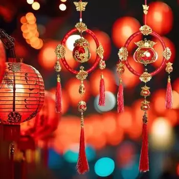 Подвеска на китайский Новый год 2025, год Змеи, подвесное украшение, весенний фестиваль, приносящий удачу